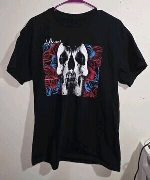 Deftones Skull Graphic T-Shirt Men’s Large Black Official Band Tee Rock Metal